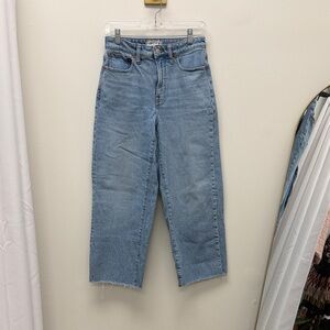 MADEWELL CURVY PERFECT VINTGE WIDE LEG CROP JEANS. sz 27